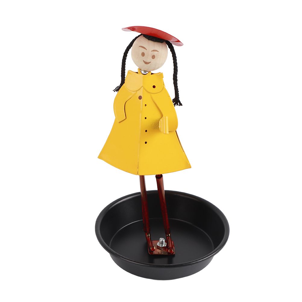 Cute Doll Design Metal Bird Feeder Hanging Bird Feeding Tool for Outdoor view 4
