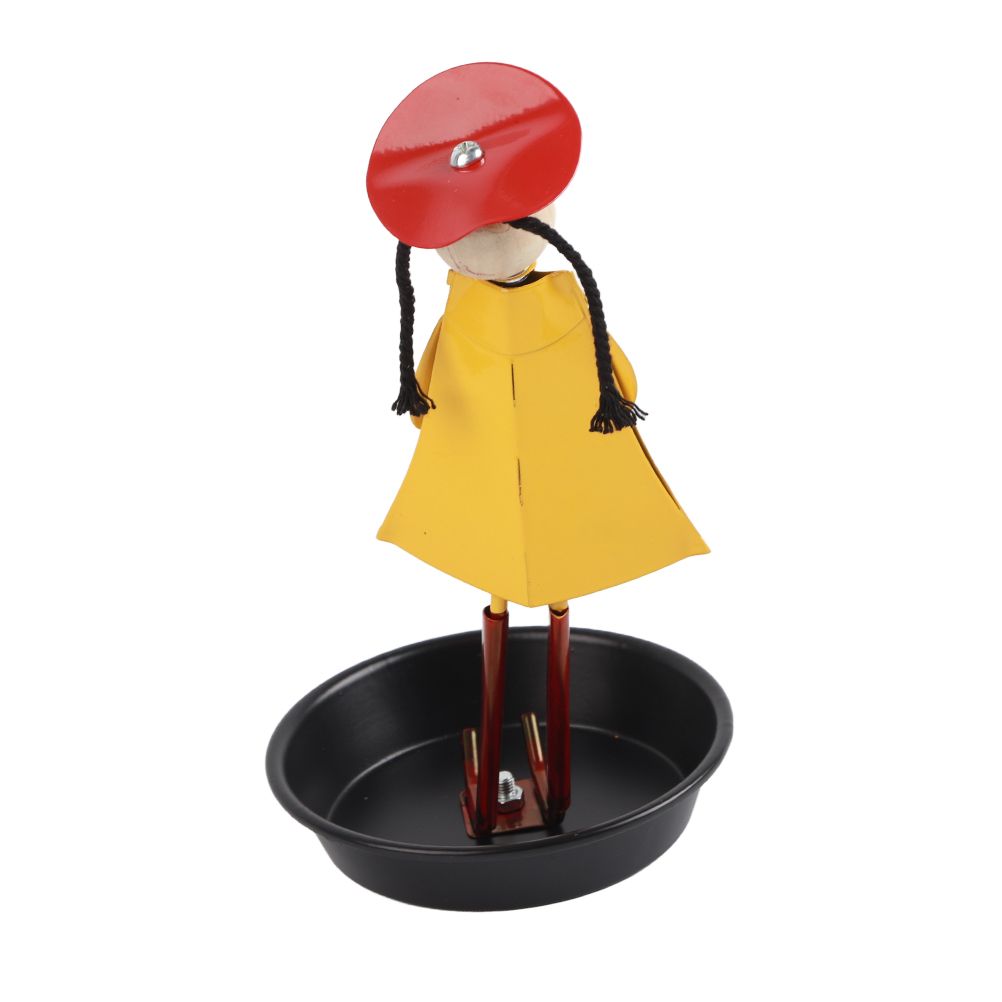 Cute Doll Design Metal Bird Feeder Hanging Bird Feeding Tool for Outdoor view 6