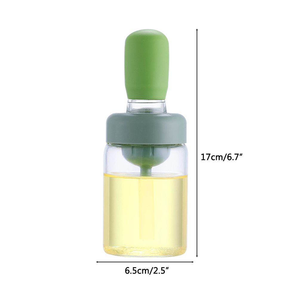 Oil Bottle with Silicone Brush Oil Dispenser Silicone Dropper Measuring Oil view 2