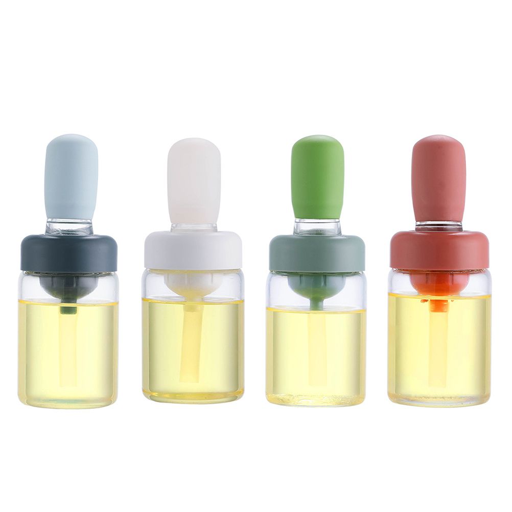 Oil Bottle with Silicone Brush Oil Dispenser Silicone Dropper Measuring Oil view 3