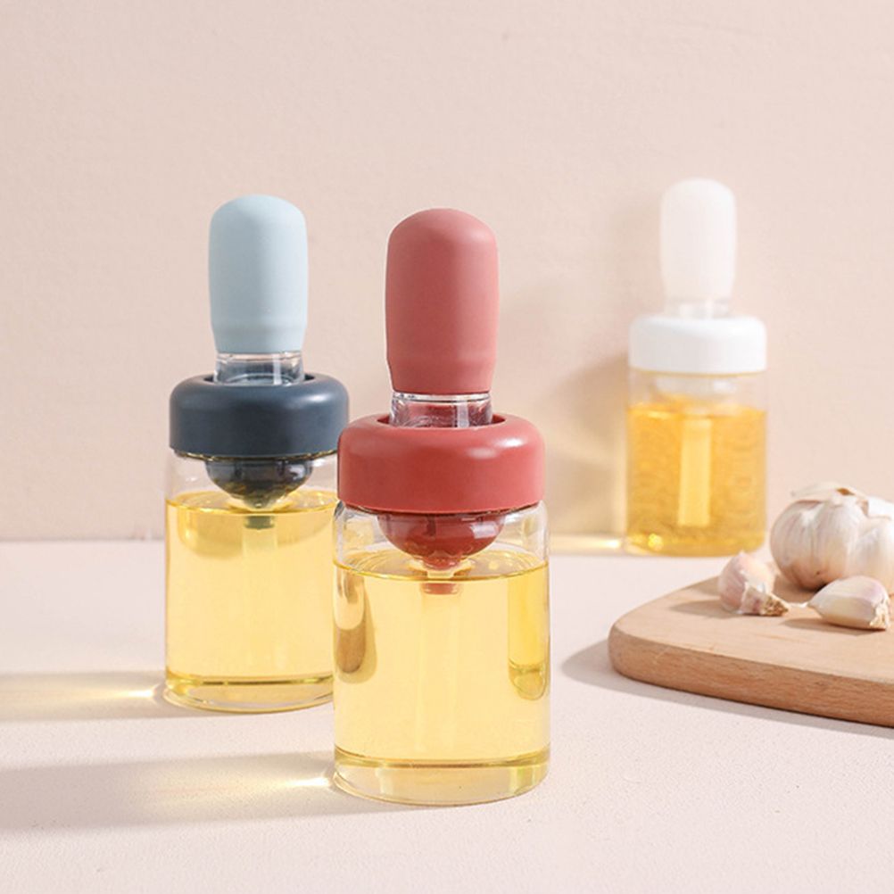 Oil Bottle with Silicone Brush Oil Dispenser Silicone Dropper Measuring Oil view 5