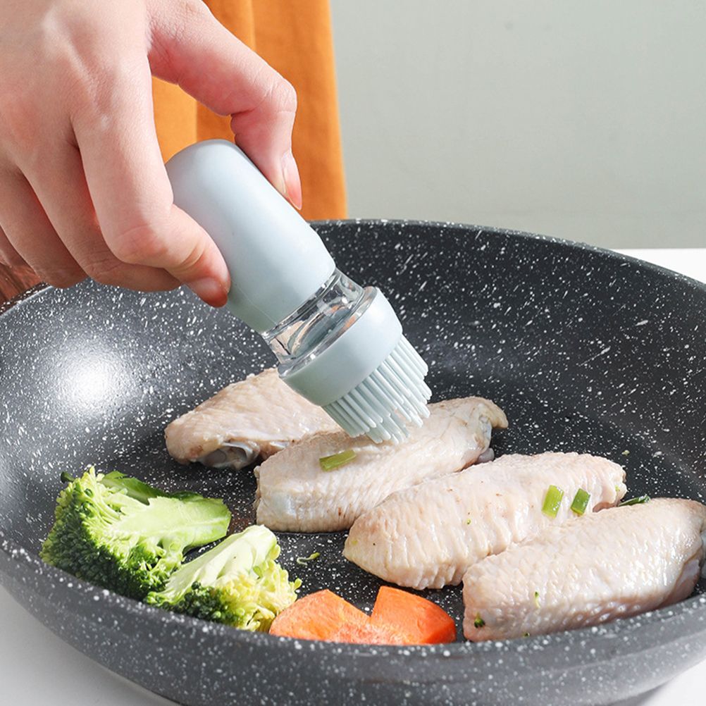 Oil Bottle with Silicone Brush Oil Dispenser Silicone Dropper Measuring Oil view 6