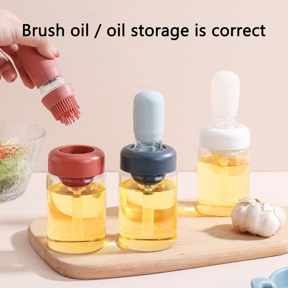 Oil Bottle with Silicone Brush Oil Dispenser Silicone Dropper Measuring Oil view 7