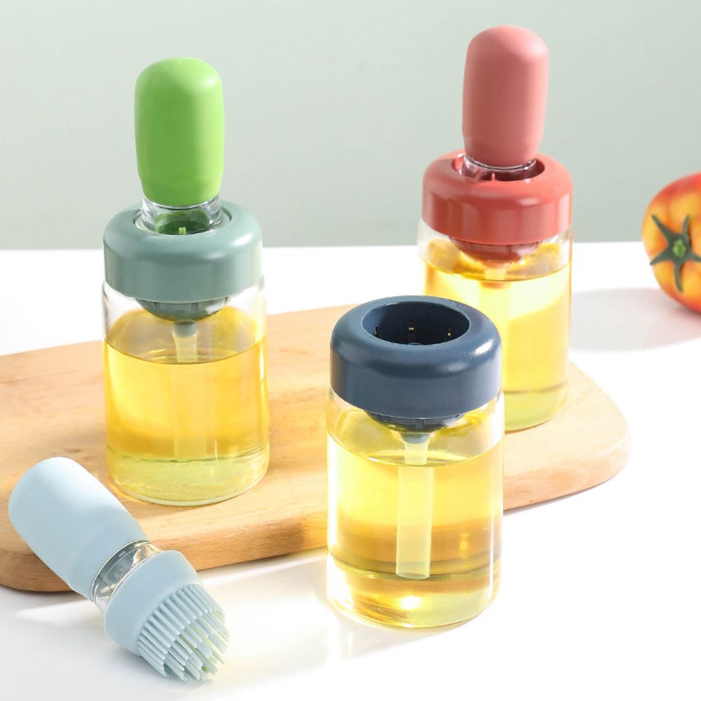 Oil Bottle with Silicone Brush Oil Dispenser Silicone Dropper Measuring Oil view 8
