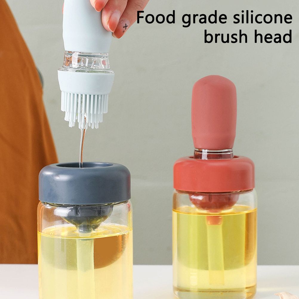 Oil Bottle with Silicone Brush Oil Dispenser Silicone Dropper Measuring Oil view 9