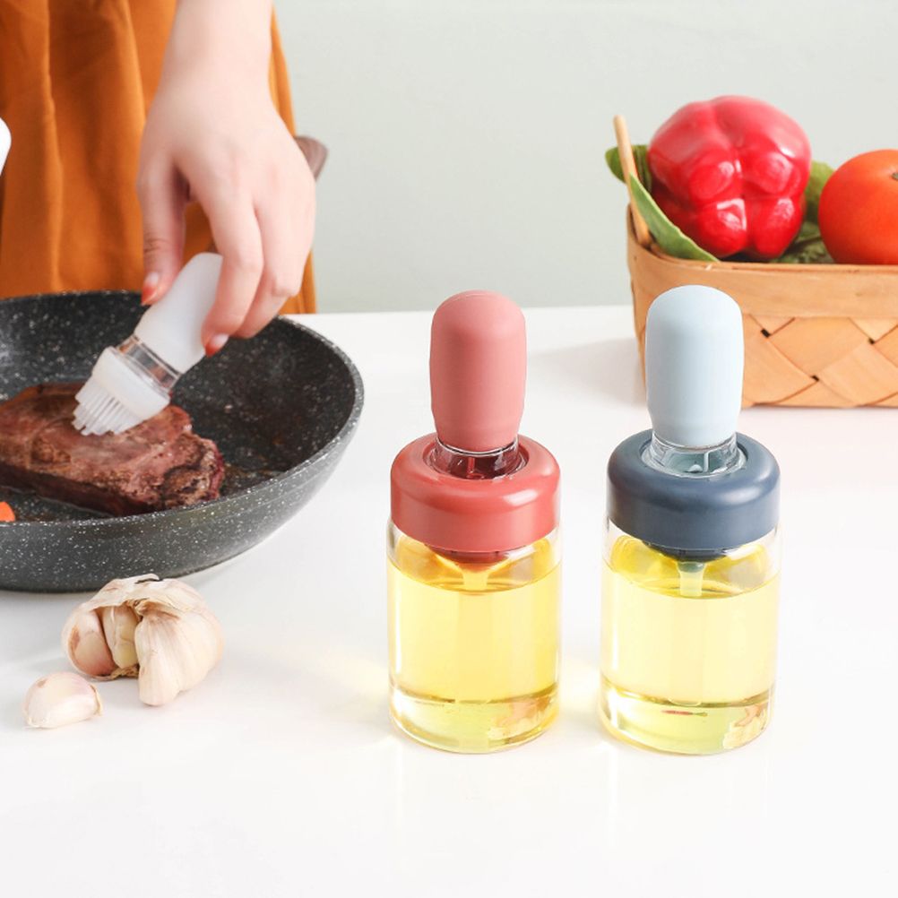 Oil Bottle with Silicone Brush Oil Dispenser Silicone Dropper Measuring Oil view 12