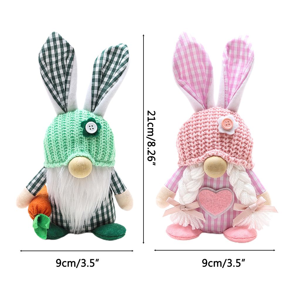 Easter Bunny Gnome Decoration Couple Doll Decor for Kids and Friends Easter view 2