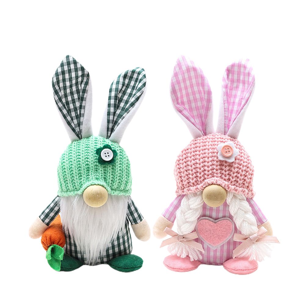 Easter Bunny Gnome Decoration Couple Doll Decor for Kids and Friends Easter view 3