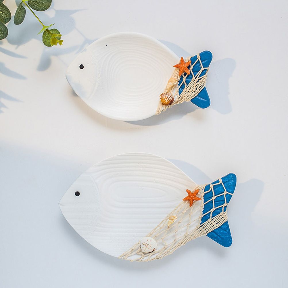 Wood Fish Hanging Ornament Wooden Fish Wall Art Decor for Beach Theme Fish view 11