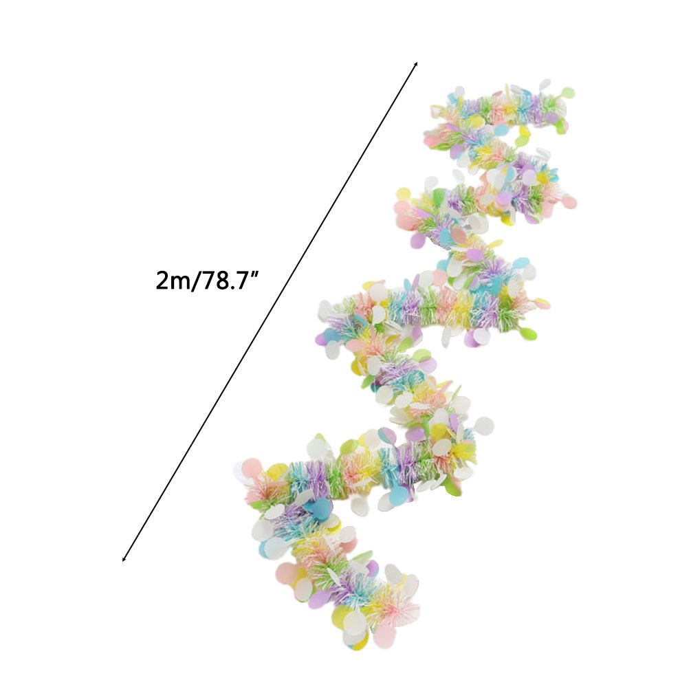 3 Pcs Easter Garland for Mantle Tinsel Garland Mixed Color Wreath Hanging view 4