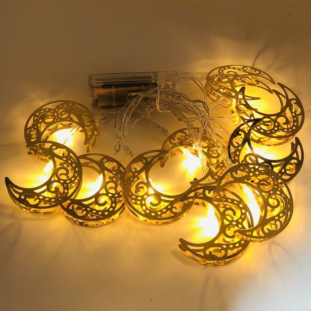 Ramadan Eid String Light Battery Operated Moon Star Lamp Mubarak Moon LED view 5