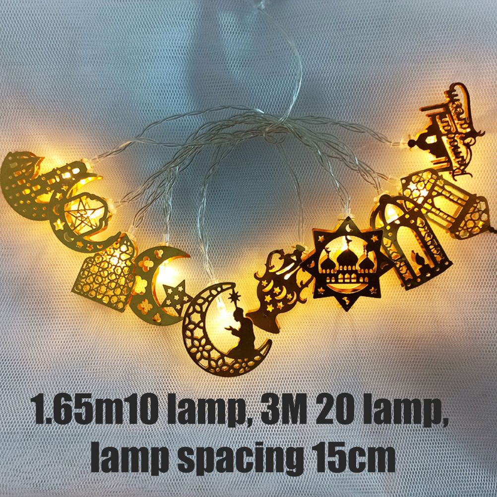 Ramadan Eid String Light Battery Operated Moon Star Lamp Mubarak Moon LED view 2