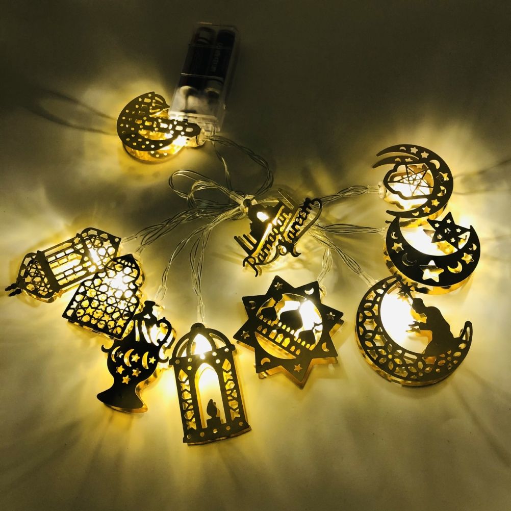 Ramadan Eid String Light Battery Operated Moon Star Lamp Mubarak Moon LED view 4