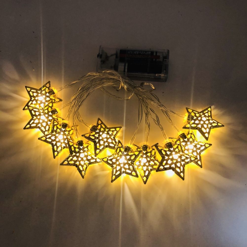 Ramadan Eid String Light Battery Operated Moon Star Lamp Mubarak Moon LED view 6