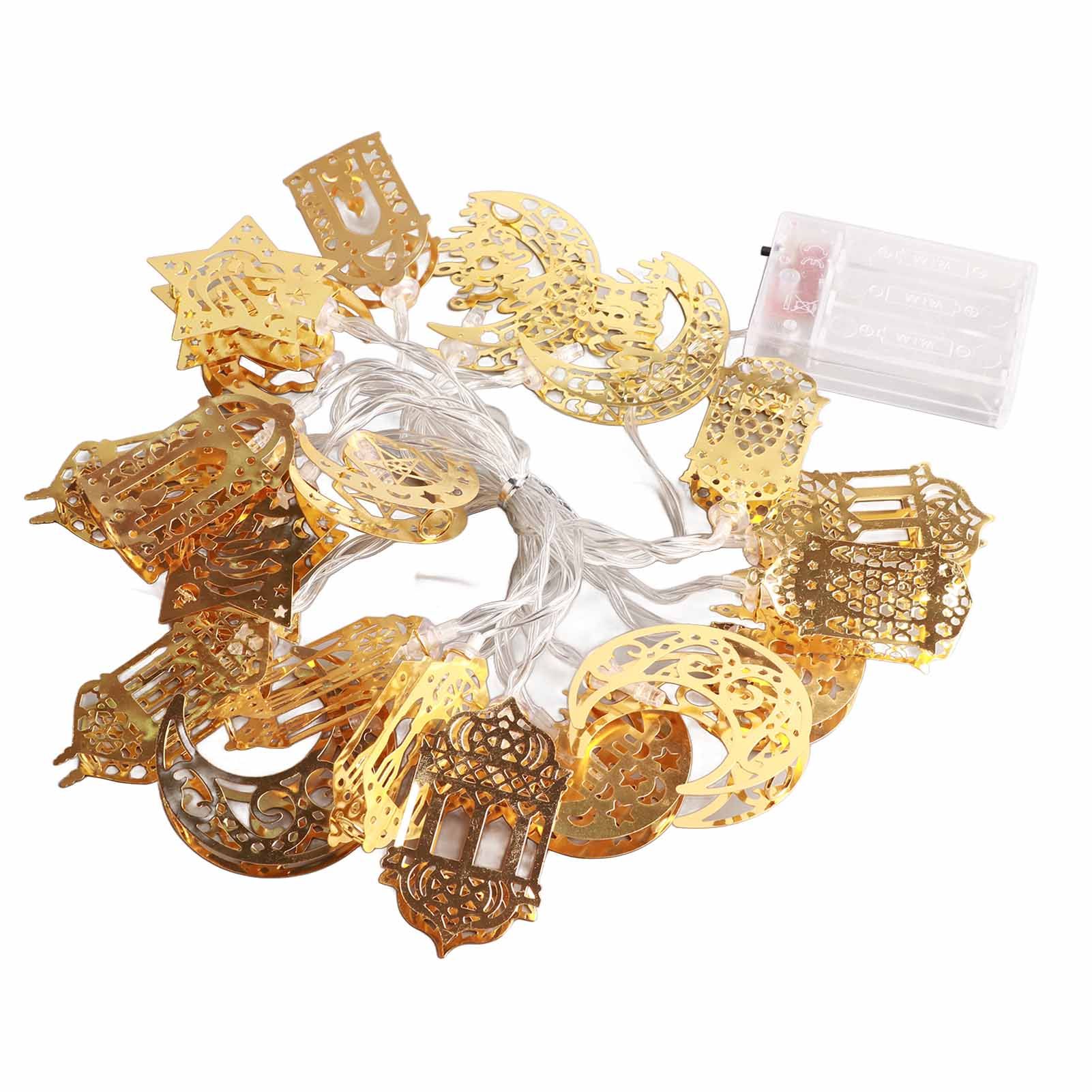 Ramadan Eid String Light Battery Operated Moon Star Lamp Mubarak Moon LED — image 1