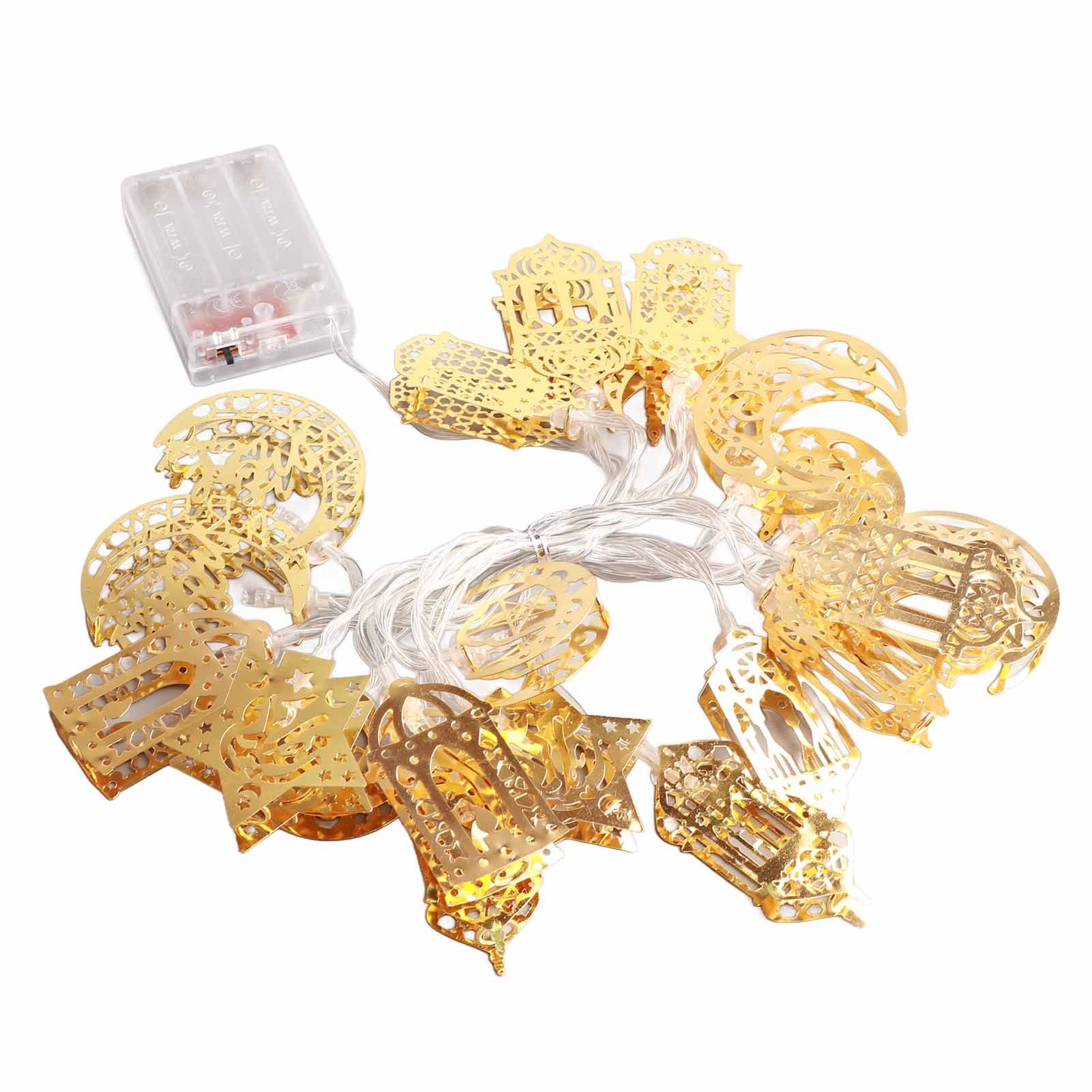 Ramadan Eid String Light Battery Operated Moon Star Lamp Mubarak Moon LED view 6