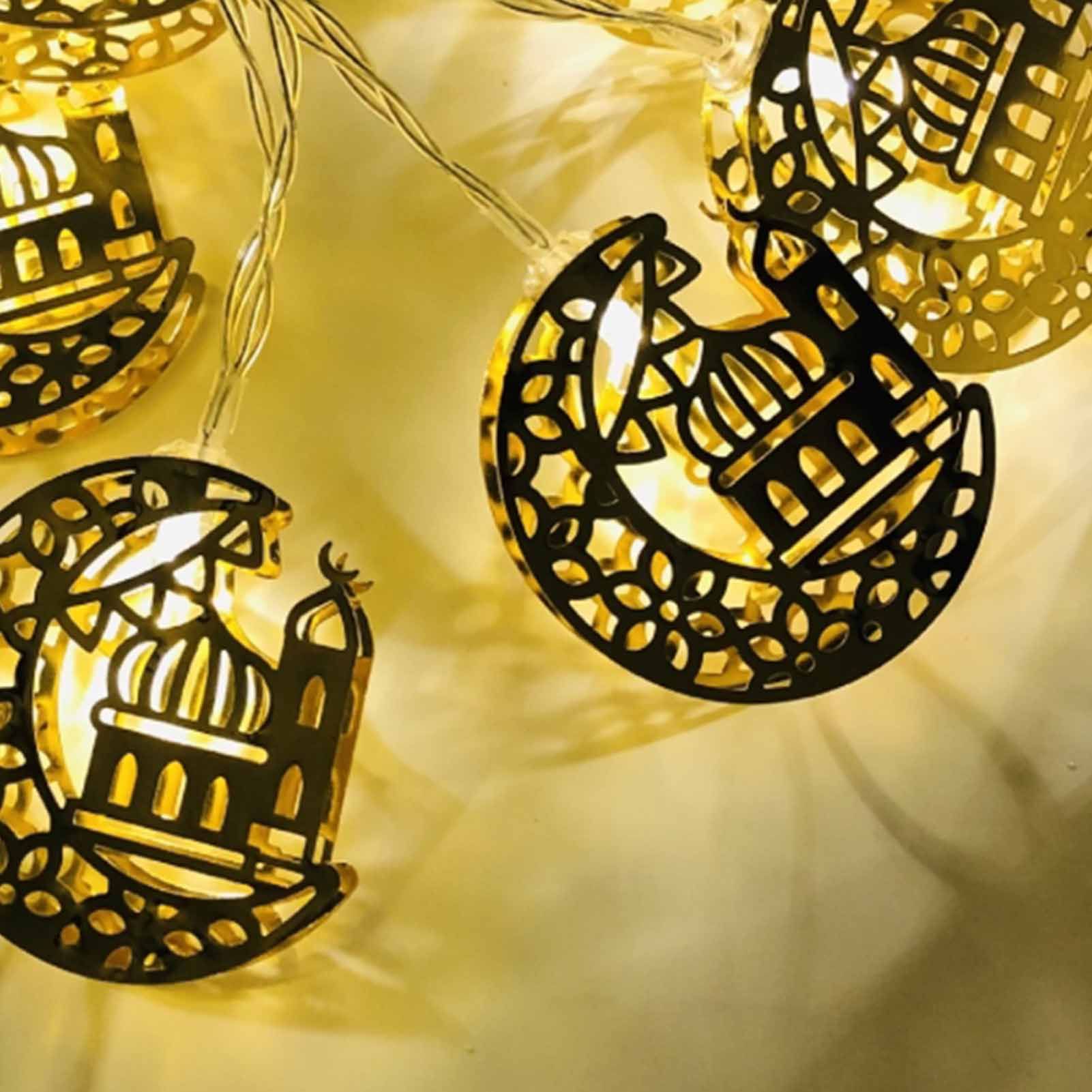 Ramadan Eid String Light Battery Operated Moon Star Lamp Mubarak Moon LED view 9