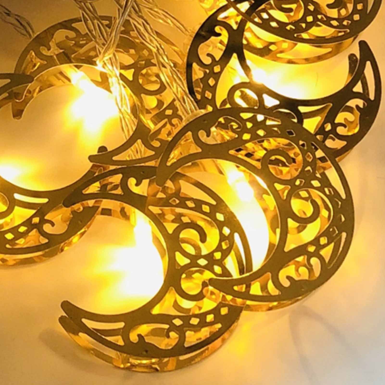 Ramadan Eid String Light Battery Operated Moon Star Lamp Mubarak Moon LED view 10