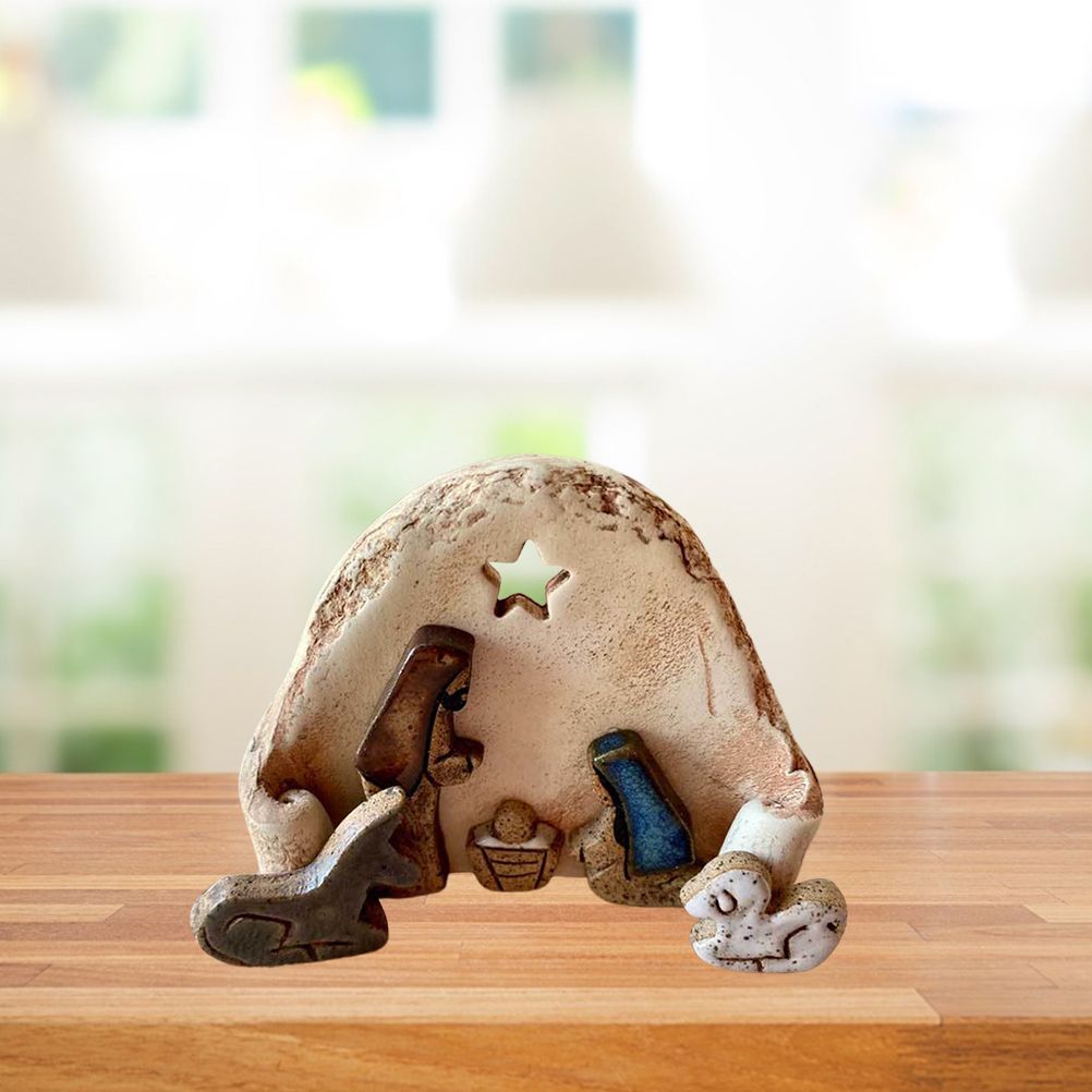 Christian Nativity Resin Ornaments Decorations Nativity Scene Handicraft view 2