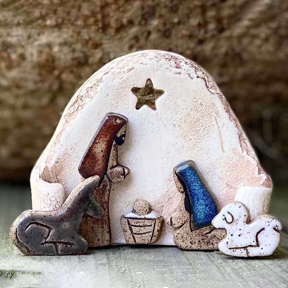 Christian Nativity Resin Ornaments Decorations Nativity Scene Handicraft view 7