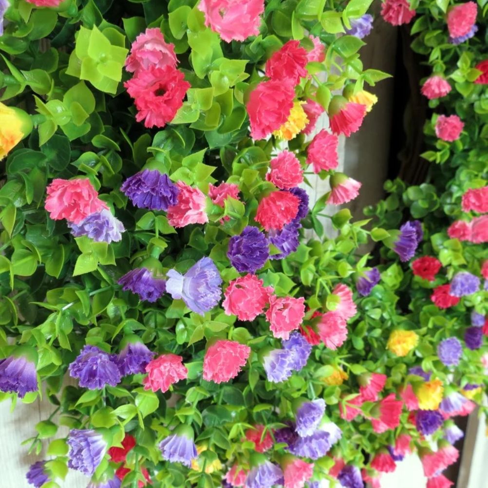 Colorful Spring Summer Wreath Farmhouse Colorful Cottage Wreath Artificial view 5
