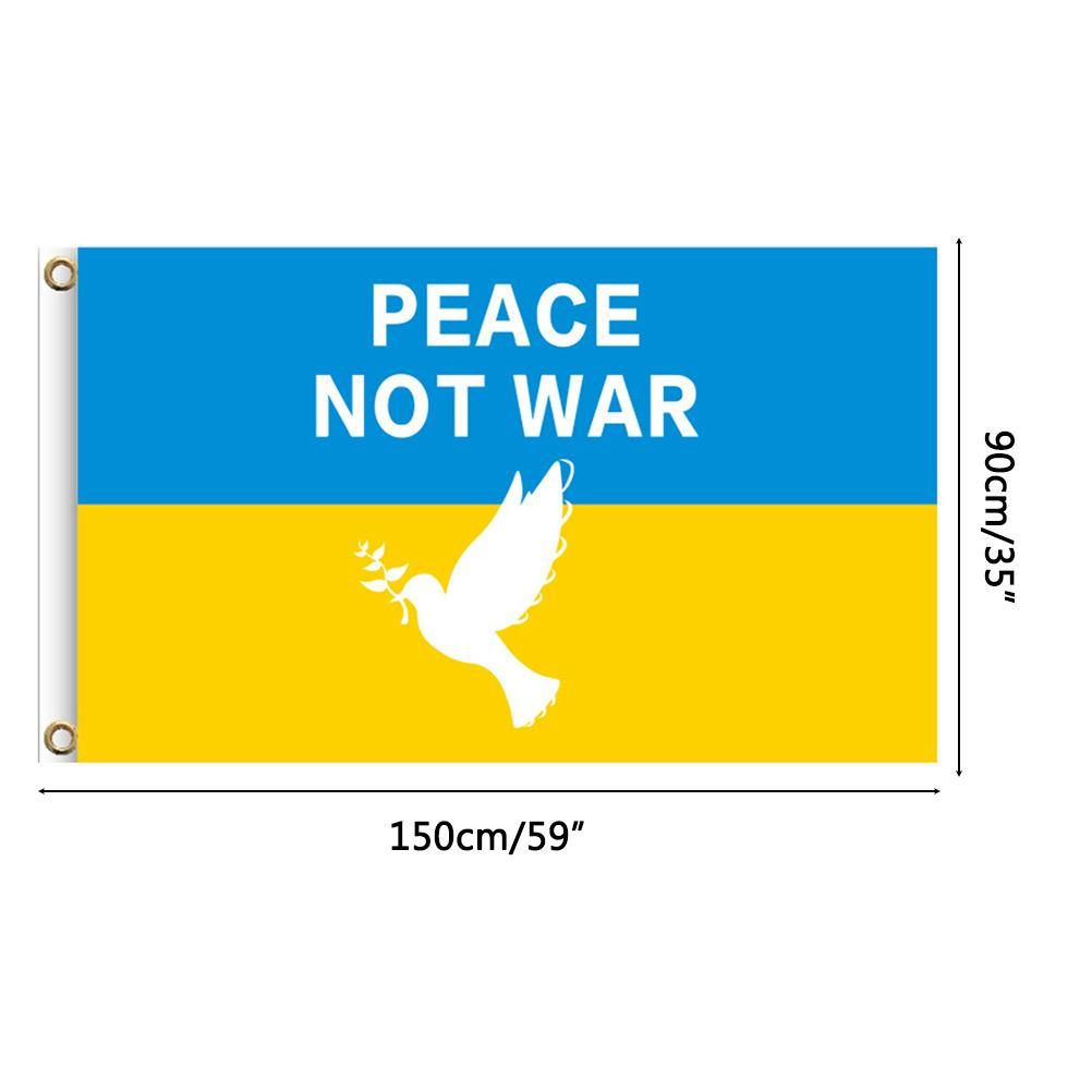 90 x 150 cm Ukrainian Flag Vivid Color Polyester Ukraine National Flags for view 3