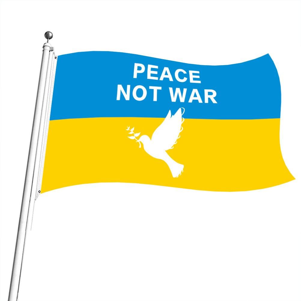 90 x 150 cm Ukrainian Flag Vivid Color Polyester Ukraine National Flags for view 4