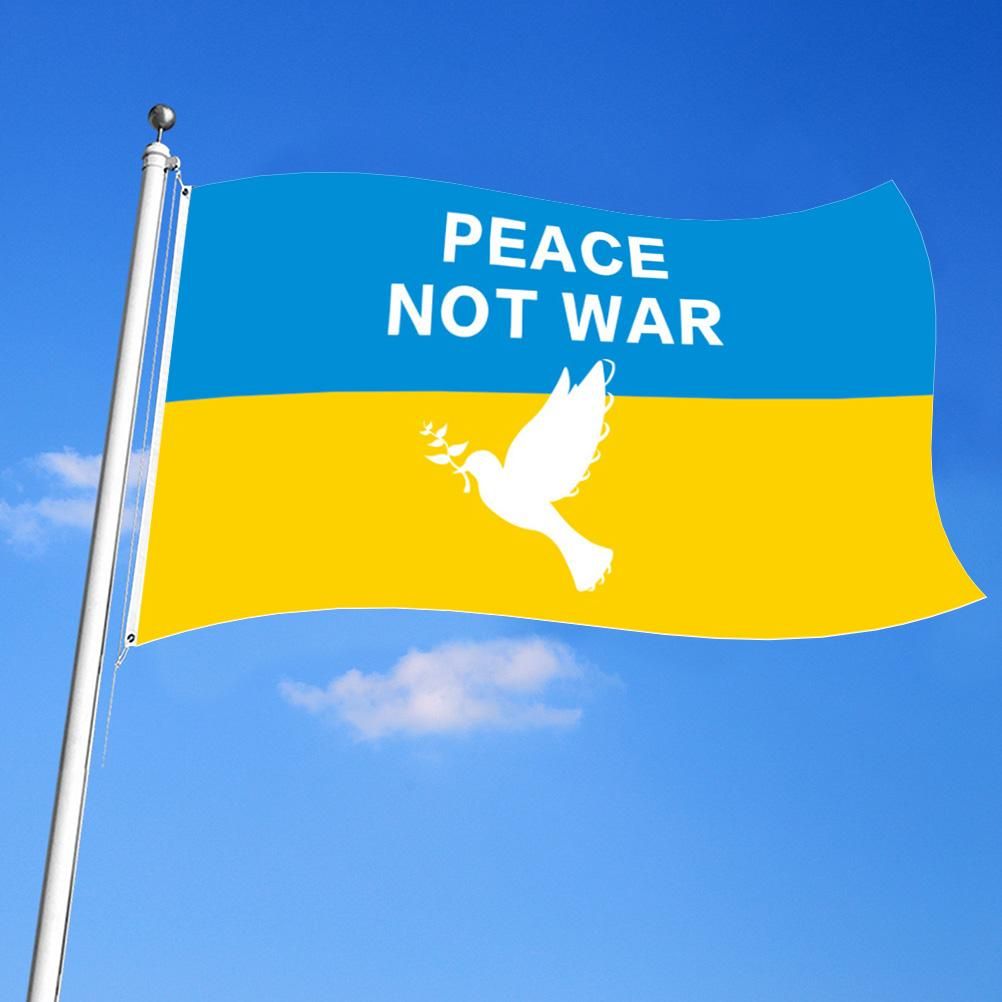 90 x 150 cm Ukrainian Flag Vivid Color Polyester Ukraine National Flags for view 5