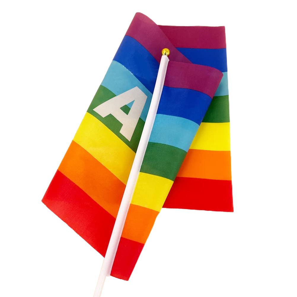 50/100Pcs Mini Peace Flag Rainbow Pacifist Flag Hand Held Polyester Peace Flag view 4