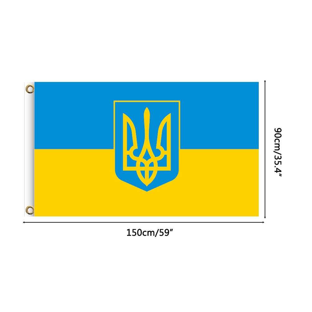 Ukraine National Flag 90x150cm Blue Yellow Ukraine Flying Flag for Courtyard view 2
