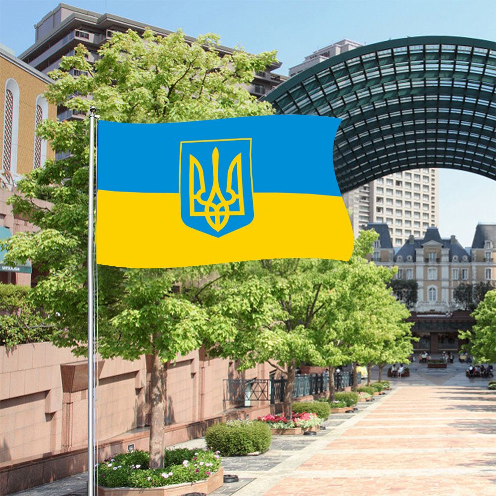 Ukraine National Flag 90x150cm Blue Yellow Ukraine Flying Flag for Courtyard view 6