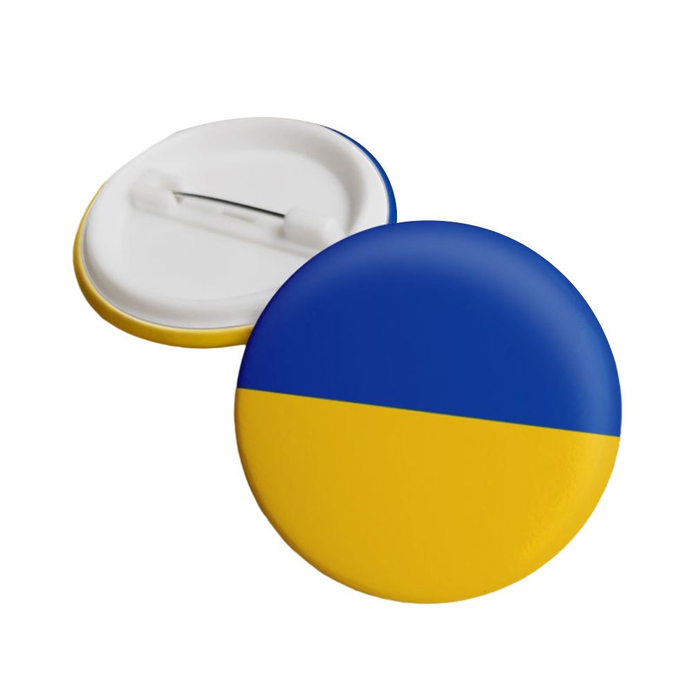 3PCS 44mm Ukrainian Flag Lapel Pin Ukrainian Flag Badge National Pin Brooch Badge view 3