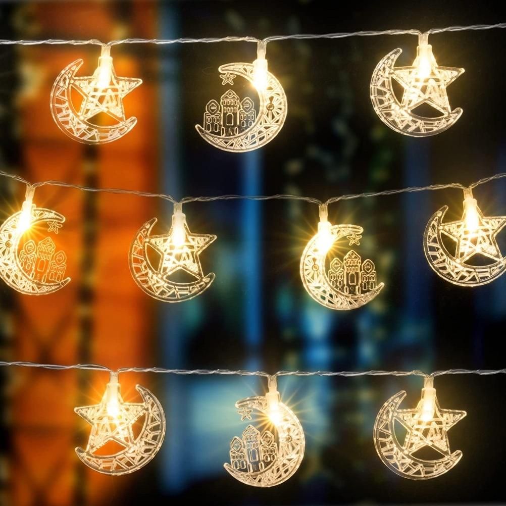 Eid LED Star Moon Light String Mubarak Ramadan Decoration for Home Ramadan — image 1