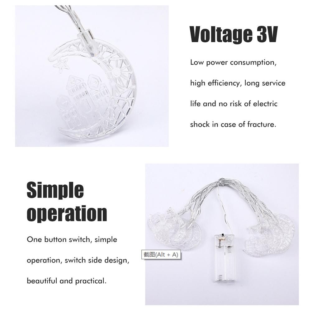 Eid LED Star Moon Light String Mubarak Ramadan Decoration for Home Ramadan view 4