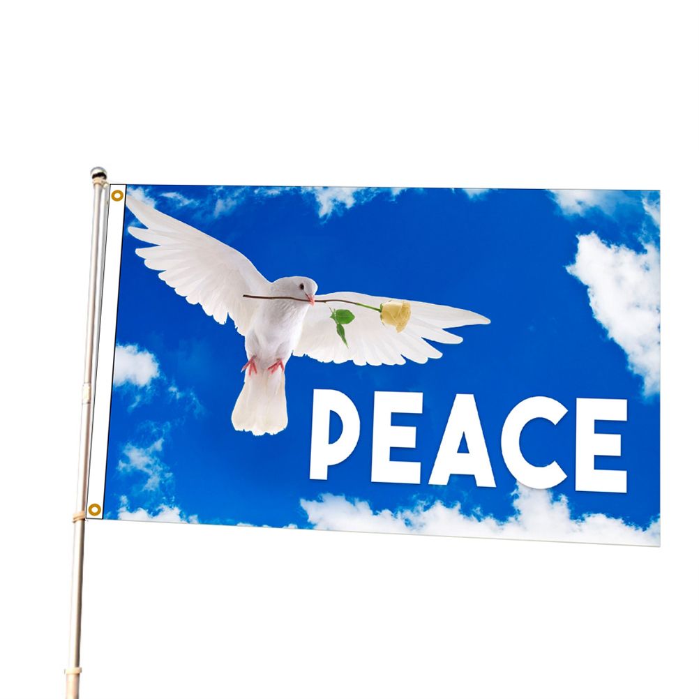 90x150CM Peace Doves Flag Home Outdoor Hanging Decor Polyester Banners Fade — image 1