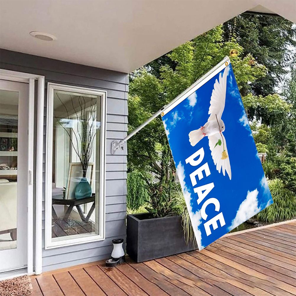 90x150CM Peace Doves Flag Home Outdoor Hanging Decor Polyester Banners Fade view 5