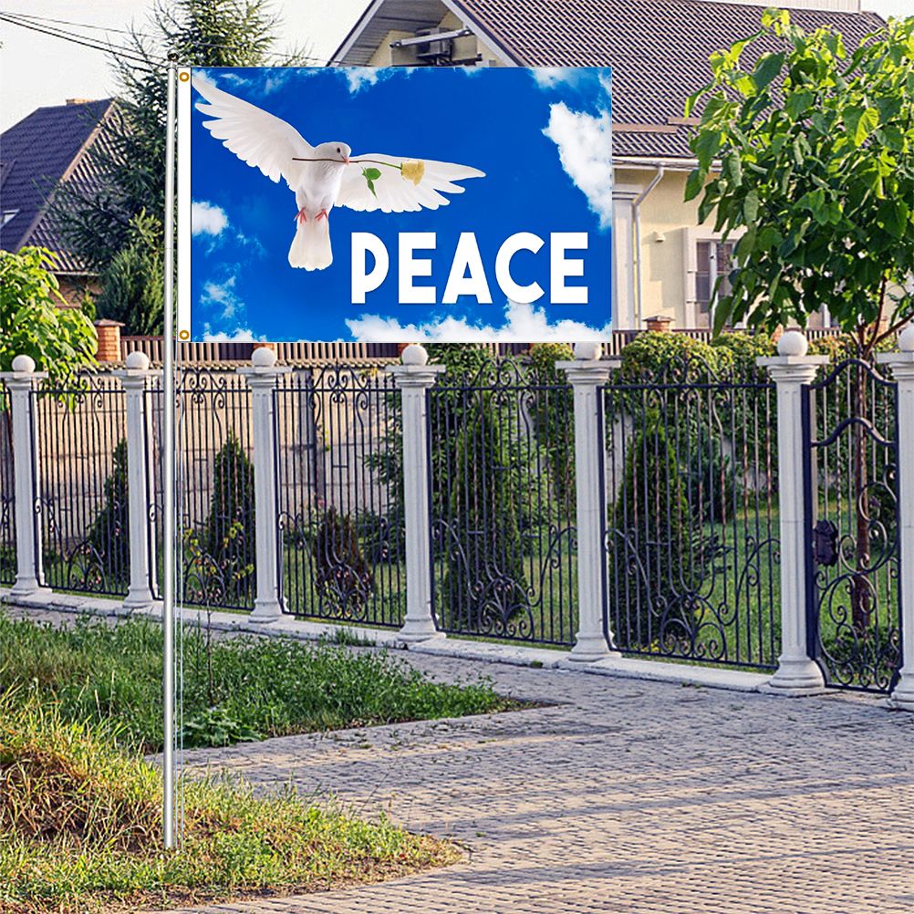 90x150CM Peace Doves Flag Home Outdoor Hanging Decor Polyester Banners Fade view 8