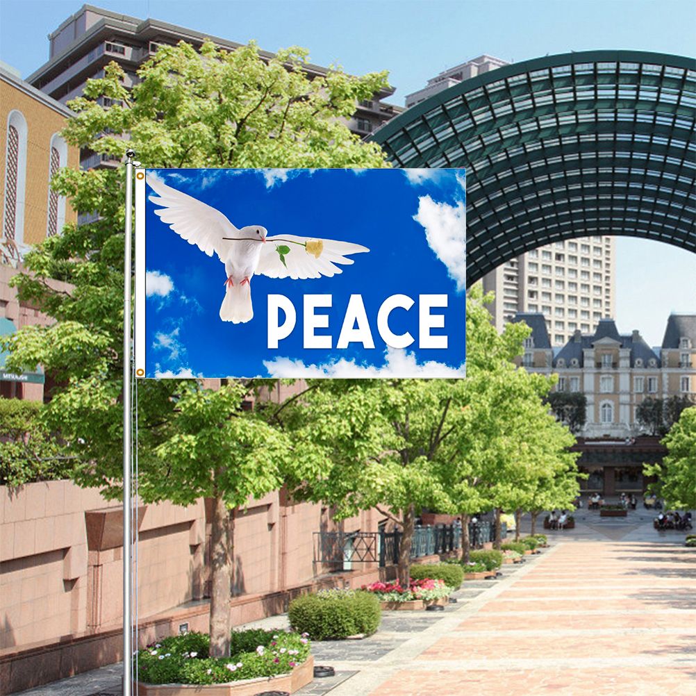 90x150CM Peace Doves Flag Home Outdoor Hanging Decor Polyester Banners Fade view 9