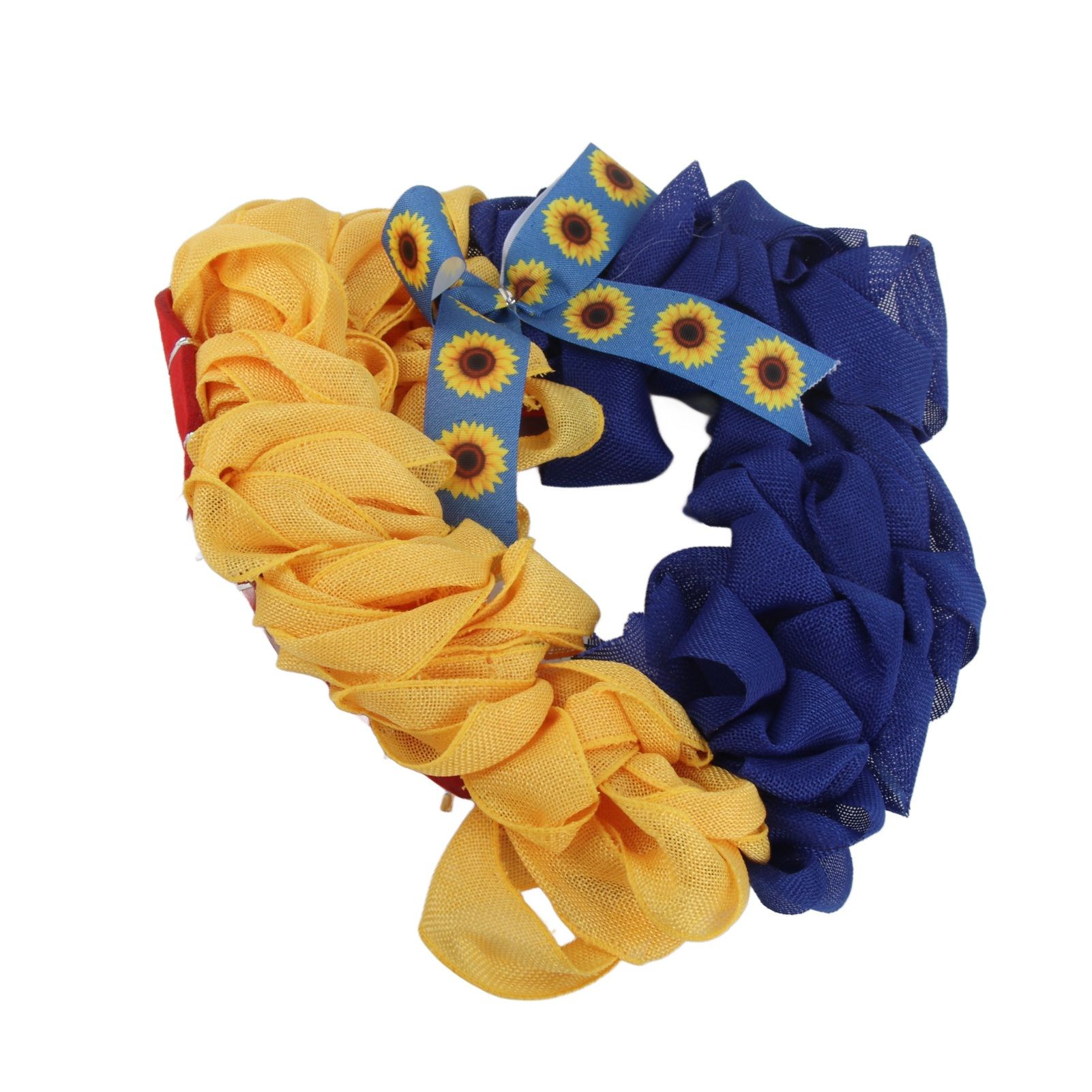 Ukraine Flag Sunflower Front Door Wreath Spring Decor Farmhouse Cottage view 2