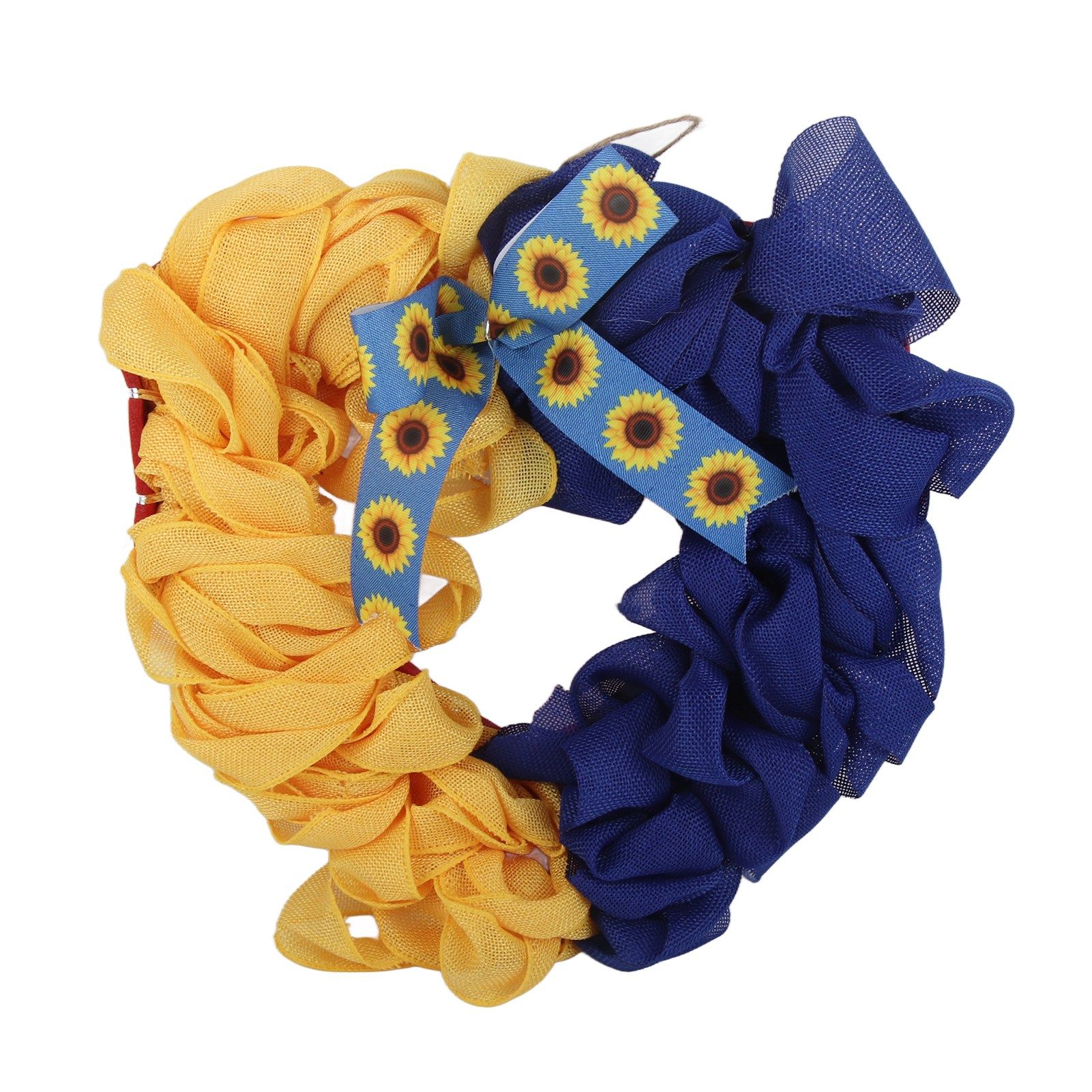 Ukraine Flag Sunflower Front Door Wreath Spring Decor Farmhouse Cottage view 6