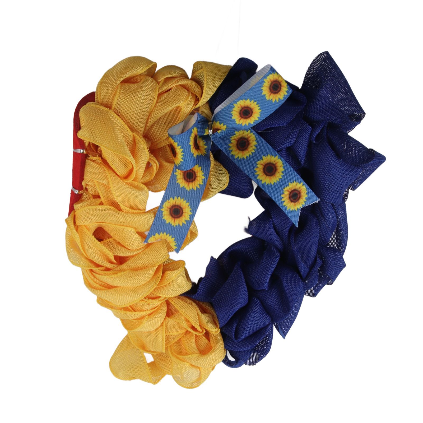 Ukraine Flag Sunflower Front Door Wreath Spring Decor Farmhouse Cottage view 11