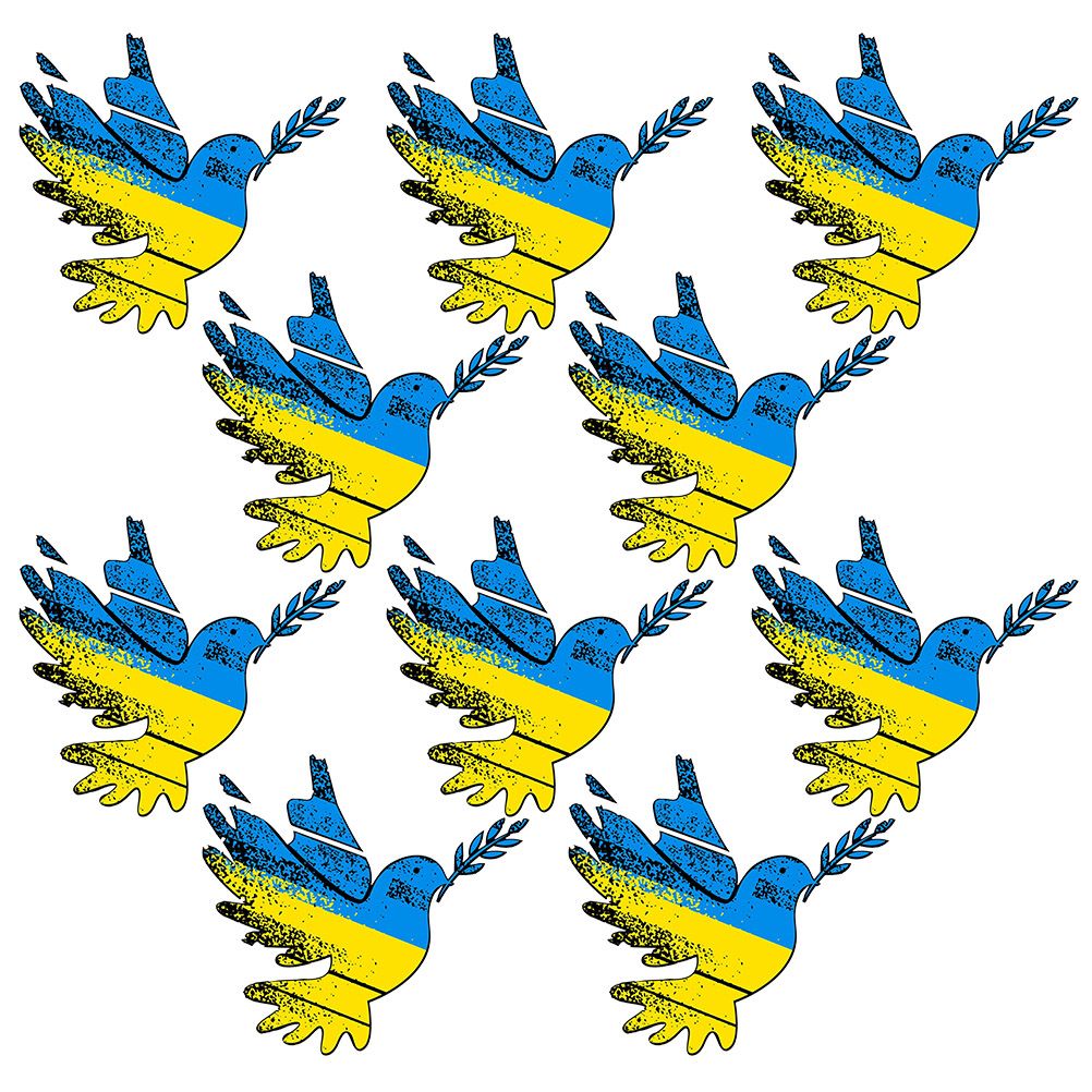 Peace in Ukraine Sticker Peace Dove Decoration Decal Sticker for Car Rear — image 1