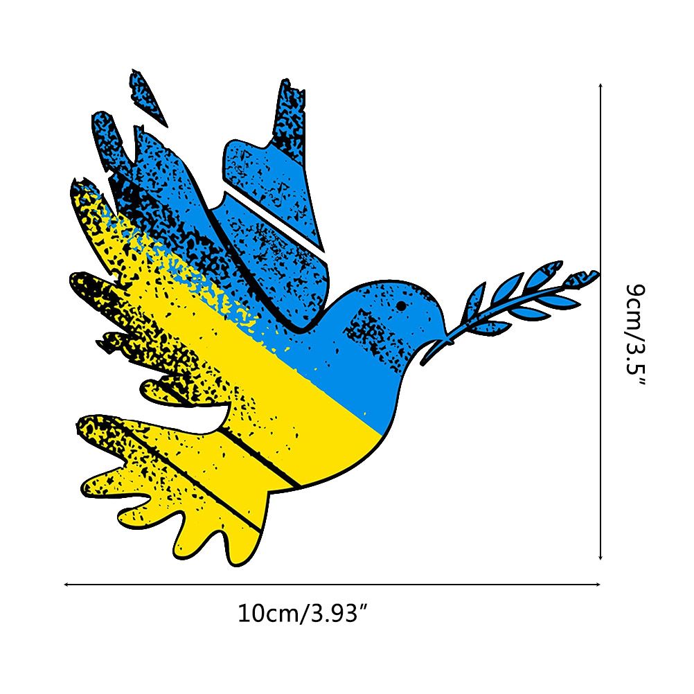 Peace in Ukraine Sticker Peace Dove Decoration Decal Sticker for Car Rear view 3