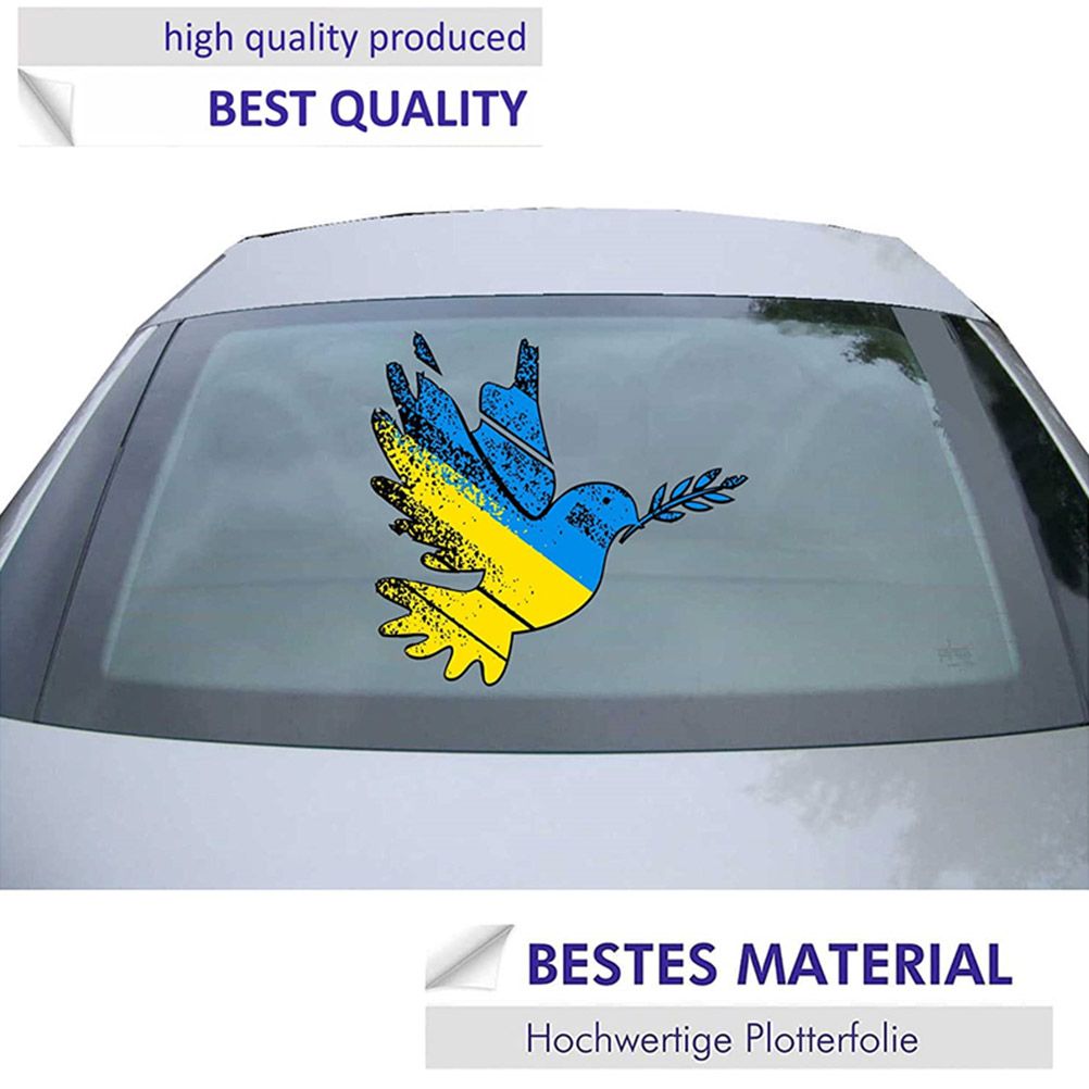 Peace in Ukraine Sticker Peace Dove Decoration Decal Sticker for Car Rear view 4
