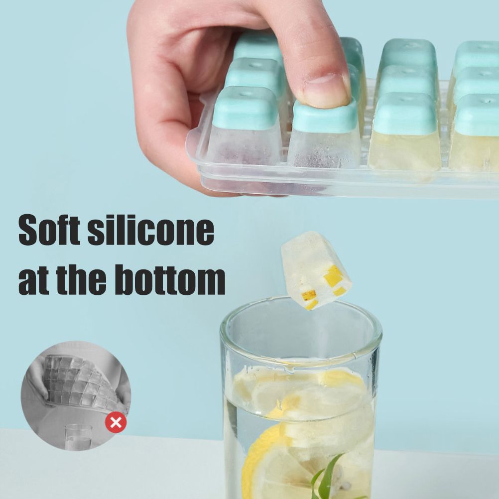 24 Grid Ice Cube Tray with Lid Covered Ice Cube Trays No Spill Ice Cube Cube view 6