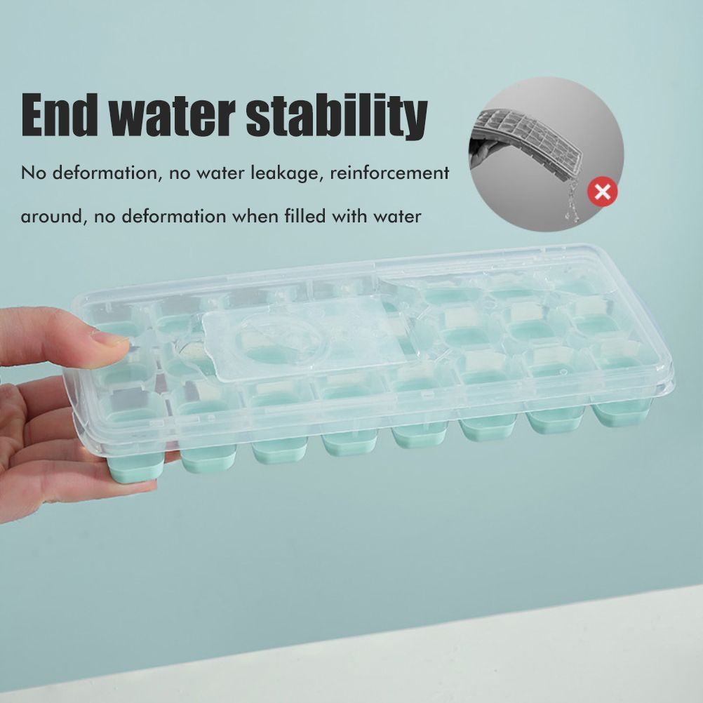 24 Grid Ice Cube Tray with Lid Covered Ice Cube Trays No Spill Ice Cube Cube view 7