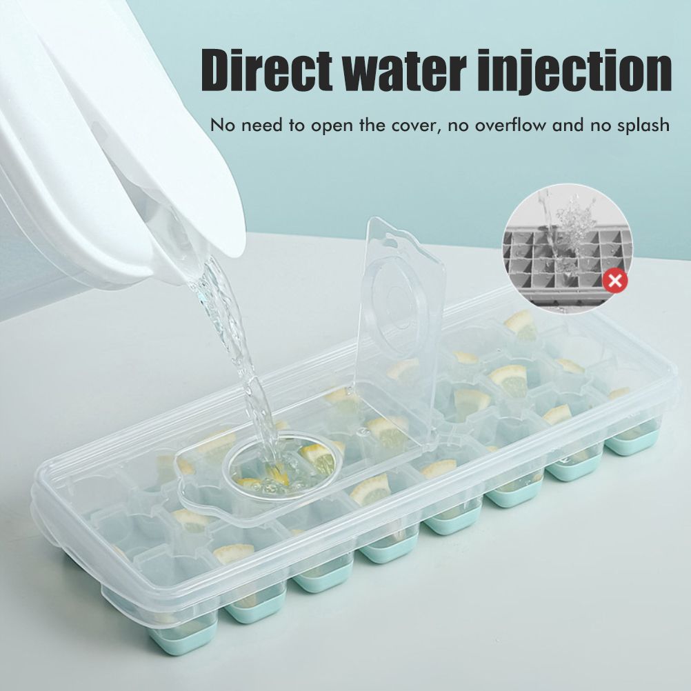 24 Grid Ice Cube Tray with Lid Covered Ice Cube Trays No Spill Ice Cube Cube view 10