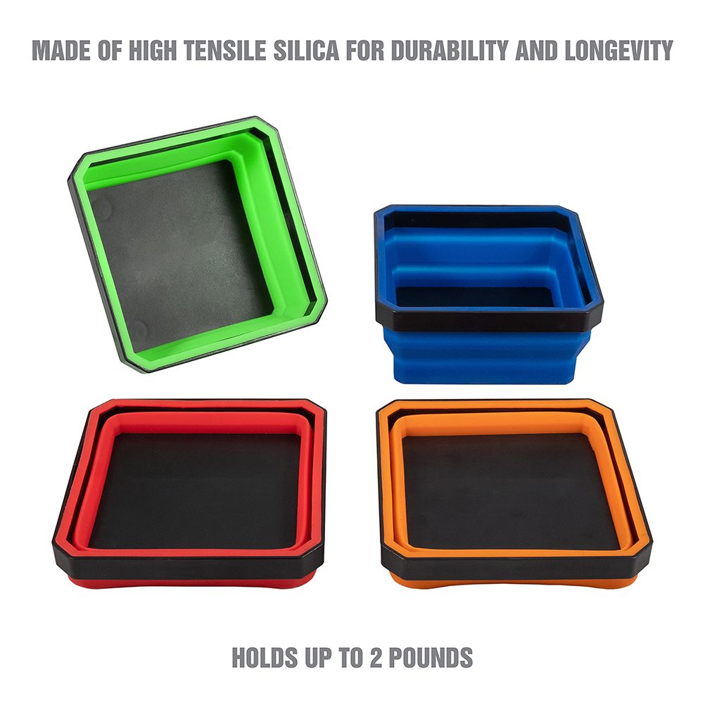 Collapsible Magnetic Parts Tray Tool Tray for Screw Nuts Washers Pins Other view 4