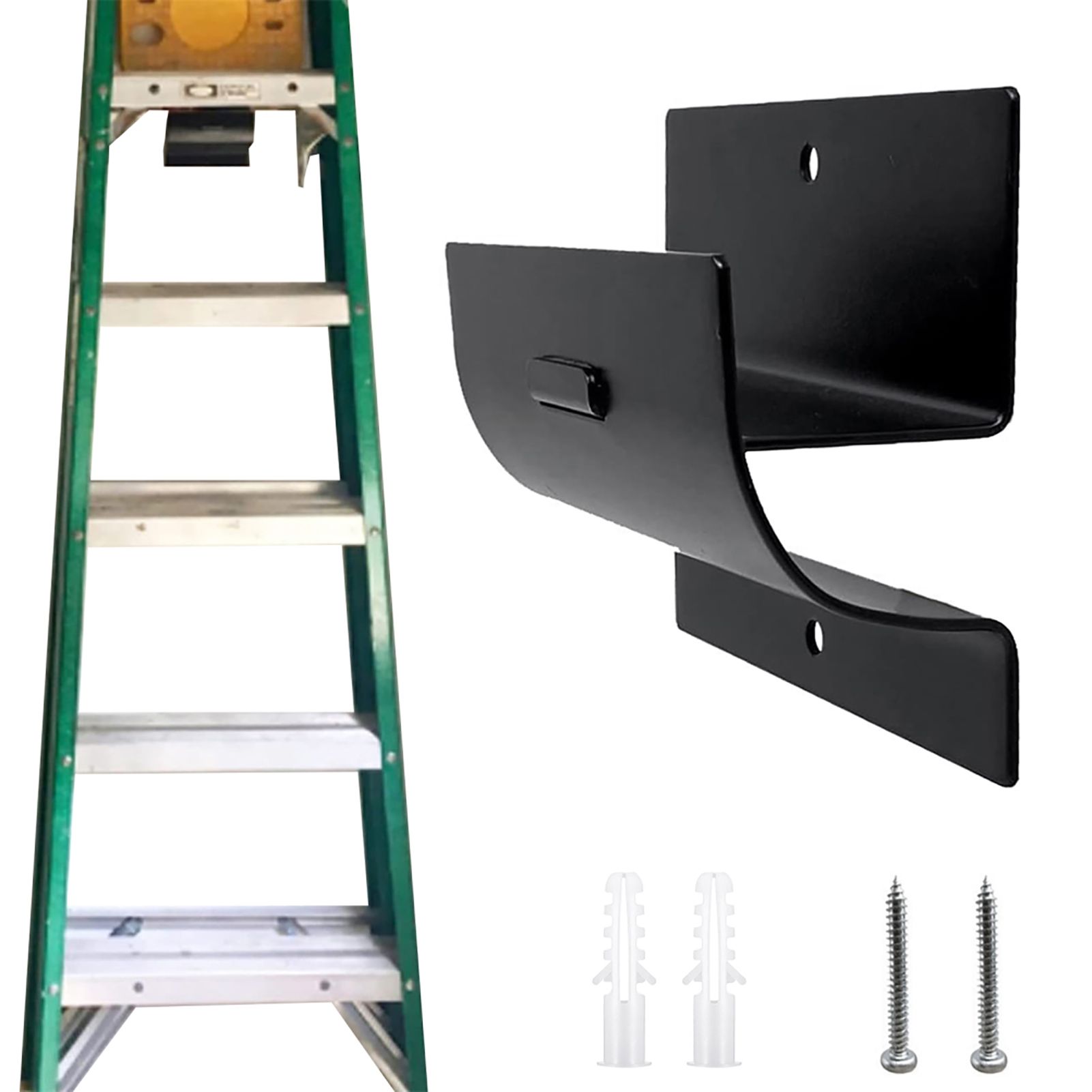 Wall Mount Ladder Grabber Ladder Storage Hook Heavy Duty Metal Ladder view 2