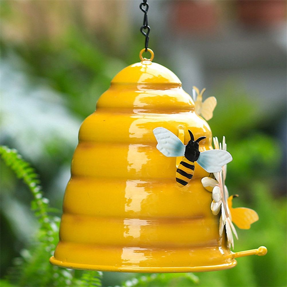 Beehive Bird Houses Outside Iron Hanging Birdhouses Garden Bird Nest Houses view 6
